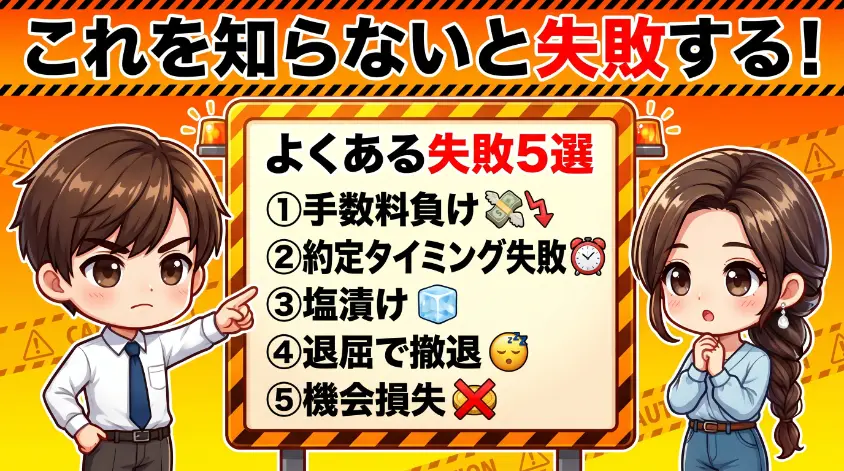 3.　ミニ株でよくある失敗パターン5選　構造的な原因と対策